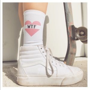 WTF heart sock